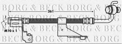 BORG & BECK bbh6972 -  Тормозной шланг